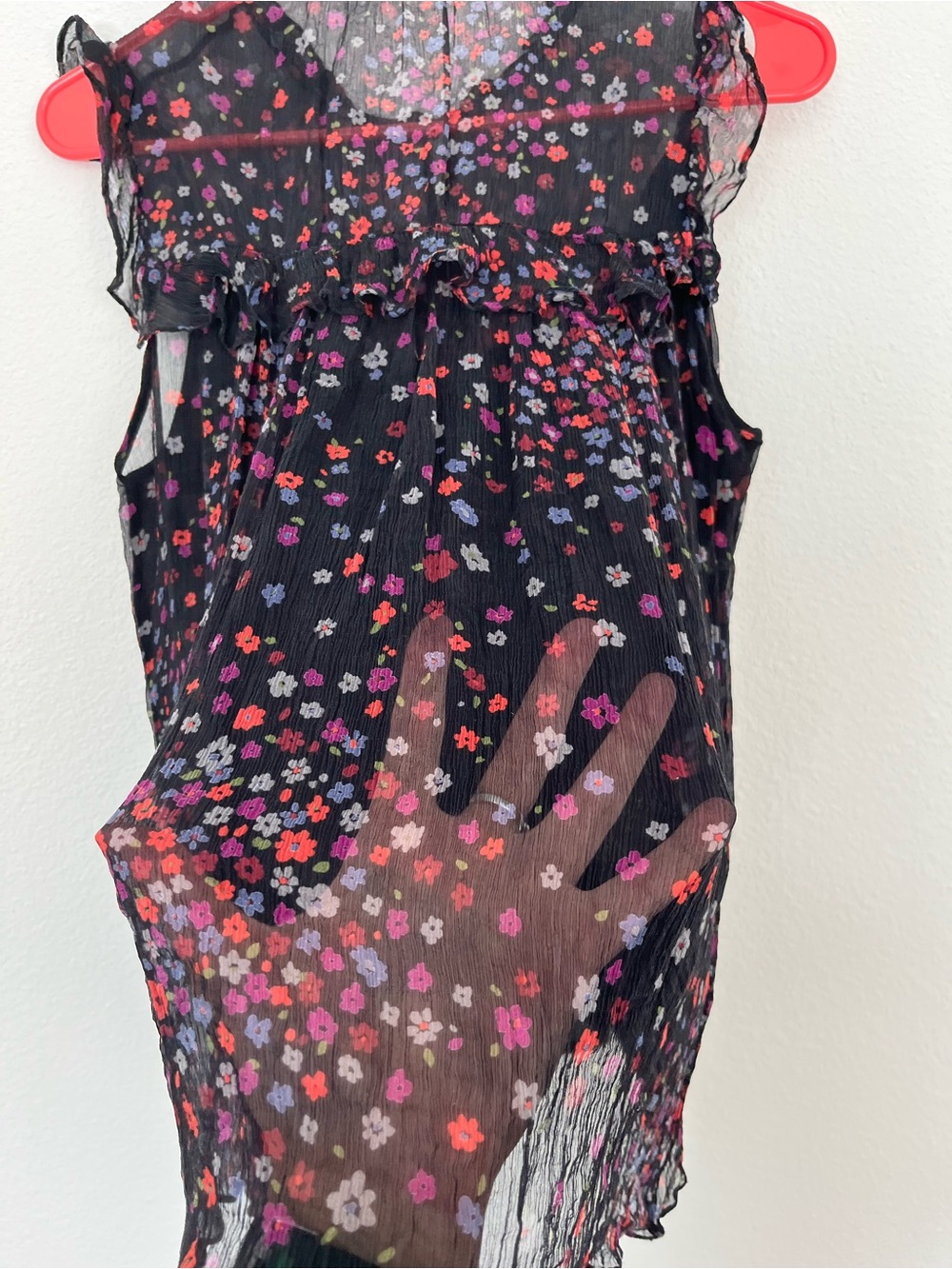 BARNEYS NEW YORK Silk flutter Blouse Floral - Picture 12 of 14